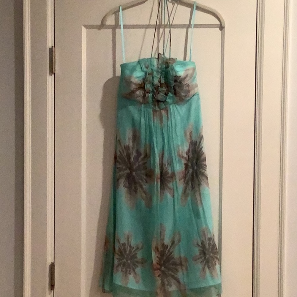 Beautiful robins’s egg blue strapless dress